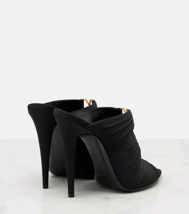 Saint Laurent Emilie crêpe satin mules | Thumbnail 3 Saint Laurent Emilie crêpe satin mules | Thumbnail 3
