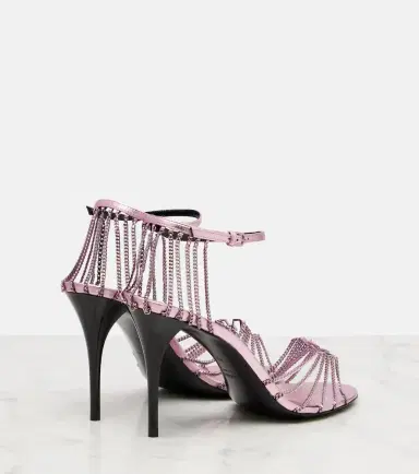 Saint Laurent Babylone 90 leather-trimmed sandals | Thumbnail 4 Saint Laurent Babylone 90 leather-trimmed sandals | Thumbnail 4