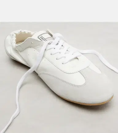 Saint Laurent Lewis suede-trimmed leather sneakers | Thumbnail 2 Saint Laurent Lewis suede-trimmed leather sneakers | Thumbnail 2