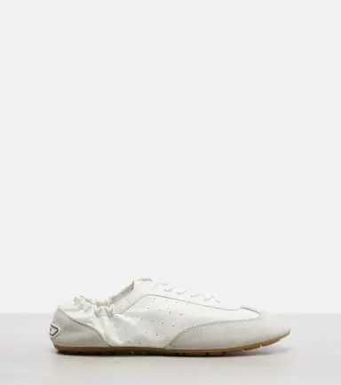 Saint Laurent Lewis suede-trimmed leather sneakers | Thumbnail 3 Saint Laurent Lewis suede-trimmed leather sneakers | Thumbnail 3