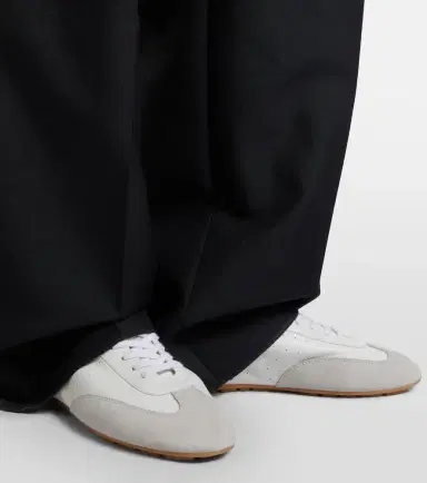 Saint Laurent Lewis suede-trimmed leather sneakers | Thumbnail 5 Saint Laurent Lewis suede-trimmed leather sneakers | Thumbnail 5