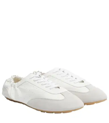 Saint Laurent Lewis suede-trimmed leather sneakers | Thumbnail 1 Saint Laurent Lewis suede-trimmed leather sneakers | Thumbnail 1