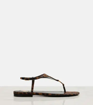 Saint Laurent Cassandra leopard-print grosgrain sandals | Thumbnail 3 Saint Laurent Cassandra leopard-print grosgrain sandals | Thumbnail 3