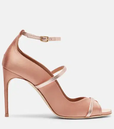 Malone Souliers Cynthia 90 leather-trimmed satin sandals | Thumbnail 3 Malone Souliers Cynthia 90 leather-trimmed satin sandals | Thumbnail 3