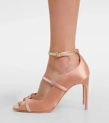 Malone Souliers Cynthia 90 leather-trimmed satin sandals | Thumbnail 6 Malone Souliers Cynthia 90 leather-trimmed satin sandals | Thumbnail 6