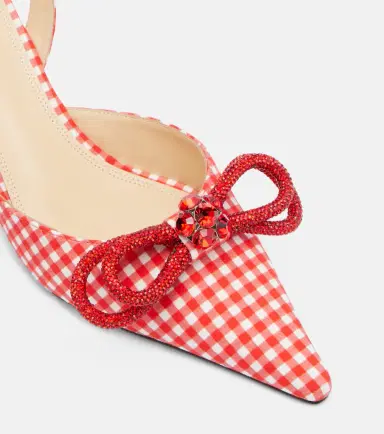 Mach & Mach Double Bow gingham slingback pumps | Thumbnail 2 Mach & Mach Double Bow gingham slingback pumps | Thumbnail 2