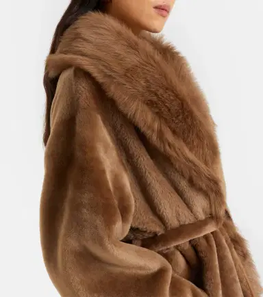 Nour Hammour Isadora shearling wrap coat | Thumbnail 3 Nour Hammour Isadora shearling wrap coat | Thumbnail 3