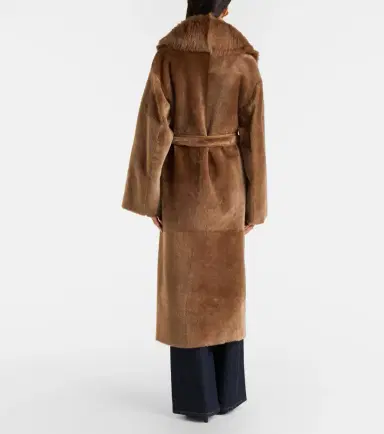 Nour Hammour Isadora shearling wrap coat | Thumbnail 7 Nour Hammour Isadora shearling wrap coat | Thumbnail 7