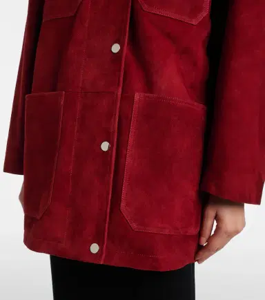 Nour Hammour Barn leather-trimmed suede jacket | Thumbnail 3 Nour Hammour Barn leather-trimmed suede jacket | Thumbnail 3