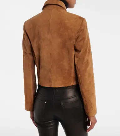 Nour Hammour Bleeker cropped suede jacket | Thumbnail 4 Nour Hammour Bleeker cropped suede jacket | Thumbnail 4