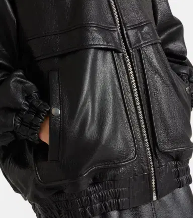 Nour Hammour Beck leather bomber jacket | Thumbnail 2 Nour Hammour Beck leather bomber jacket | Thumbnail 2