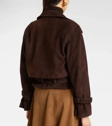 Nour Hammour Hatti cropped suede jacket | Thumbnail 2 Nour Hammour Hatti cropped suede jacket | Thumbnail 2