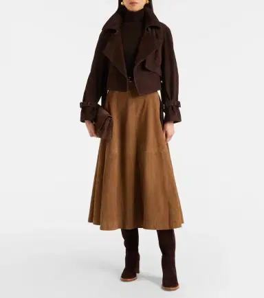 Nour Hammour Hatti cropped suede jacket | Thumbnail 4 Nour Hammour Hatti cropped suede jacket | Thumbnail 4