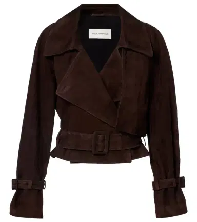 Nour Hammour Hatti cropped suede jacket | Thumbnail 1 Nour Hammour Hatti cropped suede jacket | Thumbnail 1
