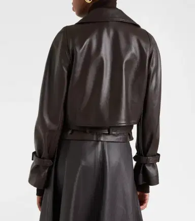 Nour Hammour Hatti cropped leather jacket | Thumbnail 2 Nour Hammour Hatti cropped leather jacket | Thumbnail 2