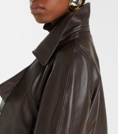 Nour Hammour Hatti cropped leather jacket | Thumbnail 4 Nour Hammour Hatti cropped leather jacket | Thumbnail 4