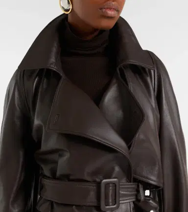 Nour Hammour Hatti cropped leather jacket | Thumbnail 6 Nour Hammour Hatti cropped leather jacket | Thumbnail 6
