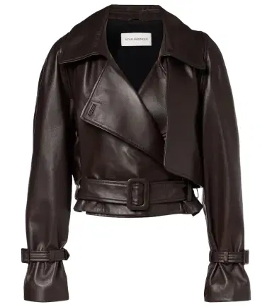 Nour Hammour Hatti cropped leather jacket | Thumbnail 1 Nour Hammour Hatti cropped leather jacket | Thumbnail 1