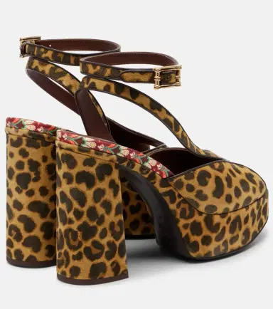 Etro 120 leopard-print canvas platform sandals | Thumbnail 2 Etro 120 leopard-print canvas platform sandals | Thumbnail 2