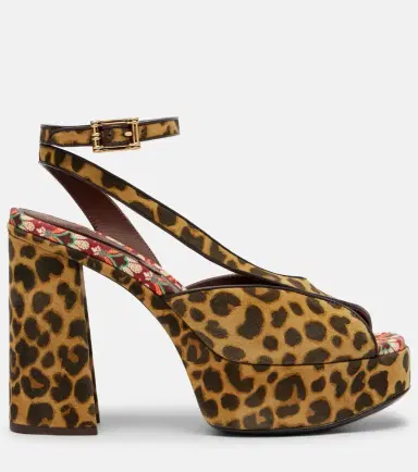 Etro 120 leopard-print canvas platform sandals | Thumbnail 3 Etro 120 leopard-print canvas platform sandals | Thumbnail 3
