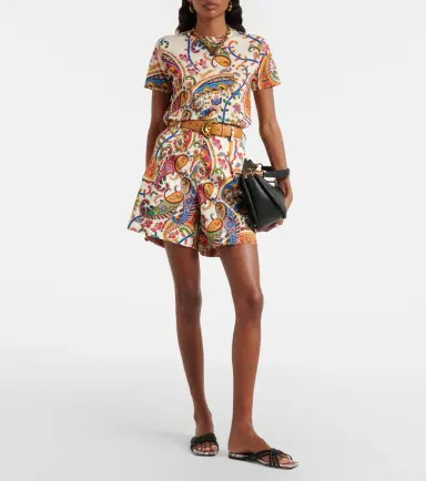 Etro Canvas-trimmed printed leather slides | Thumbnail 6 Etro Canvas-trimmed printed leather slides | Thumbnail 6