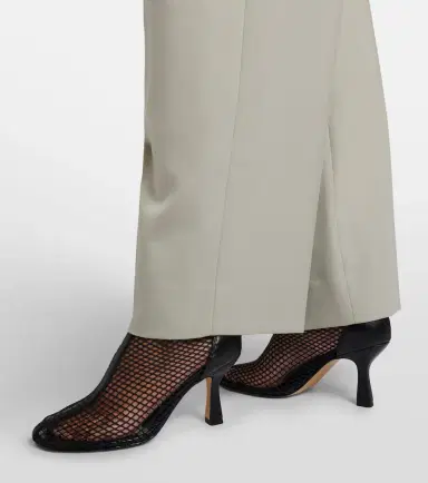 Souliers Martinez Fira leather-trimmed fishnet ankle boots | Thumbnail 5 Souliers Martinez Fira leather-trimmed fishnet ankle boots | Thumbnail 5