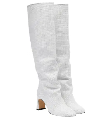 Souliers Martinez Roberta woven leather knee-high boots | Thumbnail 1 Souliers Martinez Roberta woven leather knee-high boots | Thumbnail 1