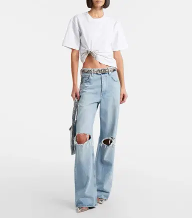 Area Embellished cotton jersey T-shirt | Thumbnail 4 Area Embellished cotton jersey T-shirt | Thumbnail 4