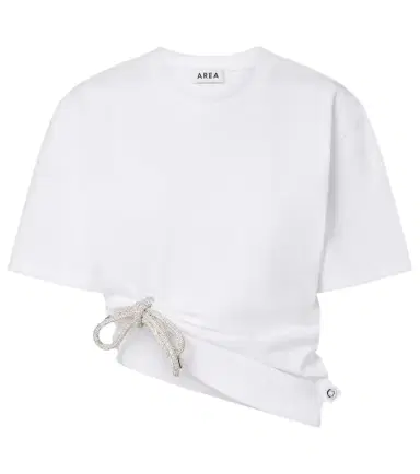 Area Embellished cotton jersey T-shirt | Thumbnail 1 Area Embellished cotton jersey T-shirt | Thumbnail 1