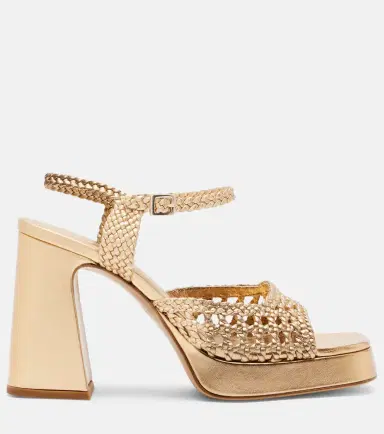 Souliers Martinez Cheyenne metallic leather sandals | Thumbnail 3 Souliers Martinez Cheyenne metallic leather sandals | Thumbnail 3
