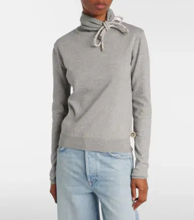 Area Embellished cotton and cashmere turtleneck sweater | Thumbnail 3 Area Embellished cotton and cashmere turtleneck sweater | Thumbnail 3