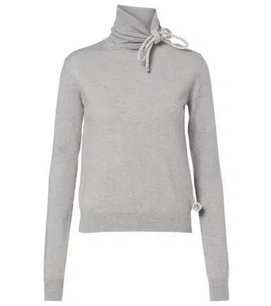 Area Embellished cotton and cashmere turtleneck sweater | Thumbnail 1 Area Embellished cotton and cashmere turtleneck sweater | Thumbnail 1