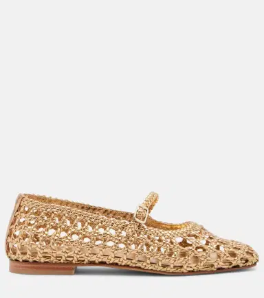 Souliers Martinez Paris woven leather Mary Jane flats | Thumbnail 4 Souliers Martinez Paris woven leather Mary Jane flats | Thumbnail 4