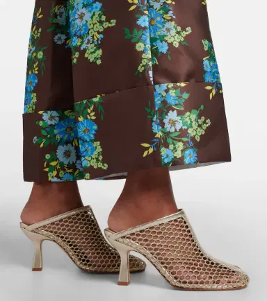 Souliers Martinez Giulia leather-trimmed fishnet mules | Thumbnail 5 Souliers Martinez Giulia leather-trimmed fishnet mules | Thumbnail 5