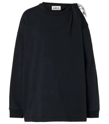Area Embellished cotton jersey T-shirt | Thumbnail 1 Area Embellished cotton jersey T-shirt | Thumbnail 1