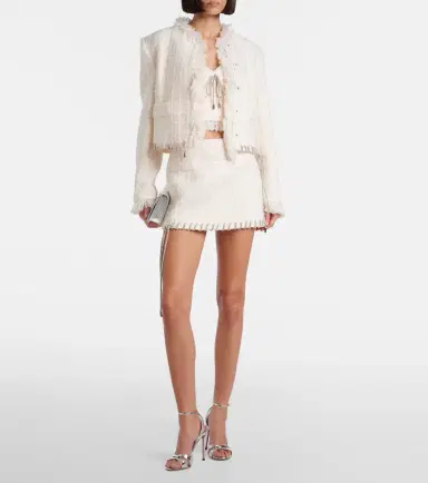 Area Embellished tweed miniskirt | Thumbnail 4 Area Embellished tweed miniskirt | Thumbnail 4