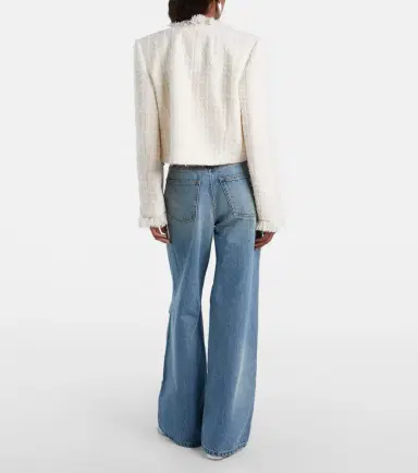 Area Distressed embellished wide-leg jeans | Thumbnail 3 Area Distressed embellished wide-leg jeans | Thumbnail 3