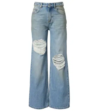 Area Distressed embellished wide-leg jeans | Thumbnail 1 Area Distressed embellished wide-leg jeans | Thumbnail 1