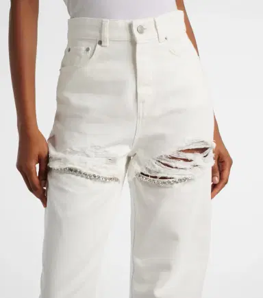 Area Distressed embellished wide-leg jeans | Thumbnail 5 Area Distressed embellished wide-leg jeans | Thumbnail 5