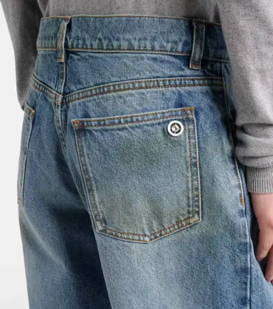 Area Distressed embellished denim shorts | Thumbnail 3 Area Distressed embellished denim shorts | Thumbnail 3