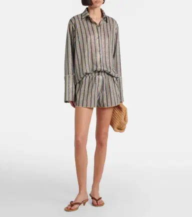 Oséree Oséree Lumière striped shorts | Thumbnail 6 Oséree Oséree Lumière striped shorts | Thumbnail 6