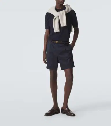 Lardini Pleated cotton-blend Bermuda shorts | Thumbnail 2 Lardini Pleated cotton-blend Bermuda shorts | Thumbnail 2