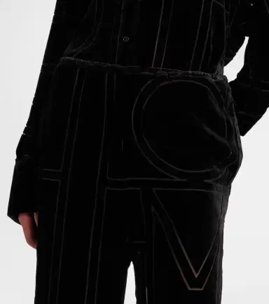 Toteme Logo velvet wide-leg pants | Thumbnail 6 Toteme Logo velvet wide-leg pants | Thumbnail 6