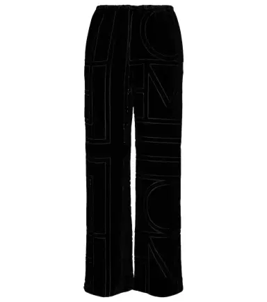 Toteme Logo velvet wide-leg pants | Thumbnail 1 Toteme Logo velvet wide-leg pants | Thumbnail 1