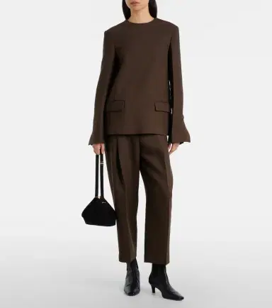 Toteme Pleated cropped straight pants | Thumbnail 2 Toteme Pleated cropped straight pants | Thumbnail 2