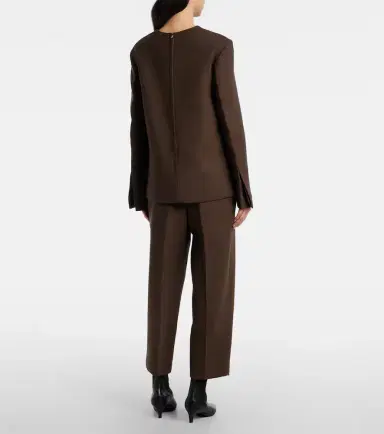 Toteme Pleated cropped straight pants | Thumbnail 4 Toteme Pleated cropped straight pants | Thumbnail 4