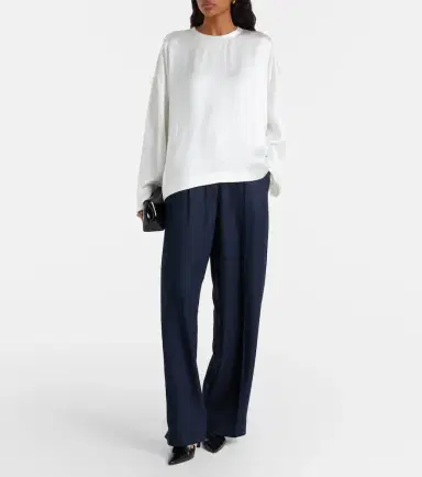 Toteme Flannel wide-leg pants | Thumbnail 2 Toteme Flannel wide-leg pants | Thumbnail 2