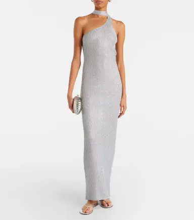Bananhot Aretha sequined one-shoulder maxi dress | Thumbnail 4 Bananhot Aretha sequined one-shoulder maxi dress | Thumbnail 4