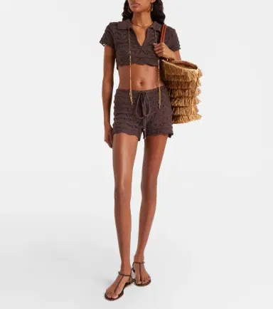Bananhot Coco open-knit cotton-blend crop top | Thumbnail 4 Bananhot Coco open-knit cotton-blend crop top | Thumbnail 4