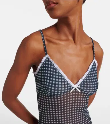 Bananhot Solay gingham mesh maxi dress | Thumbnail 2 Bananhot Solay gingham mesh maxi dress | Thumbnail 2